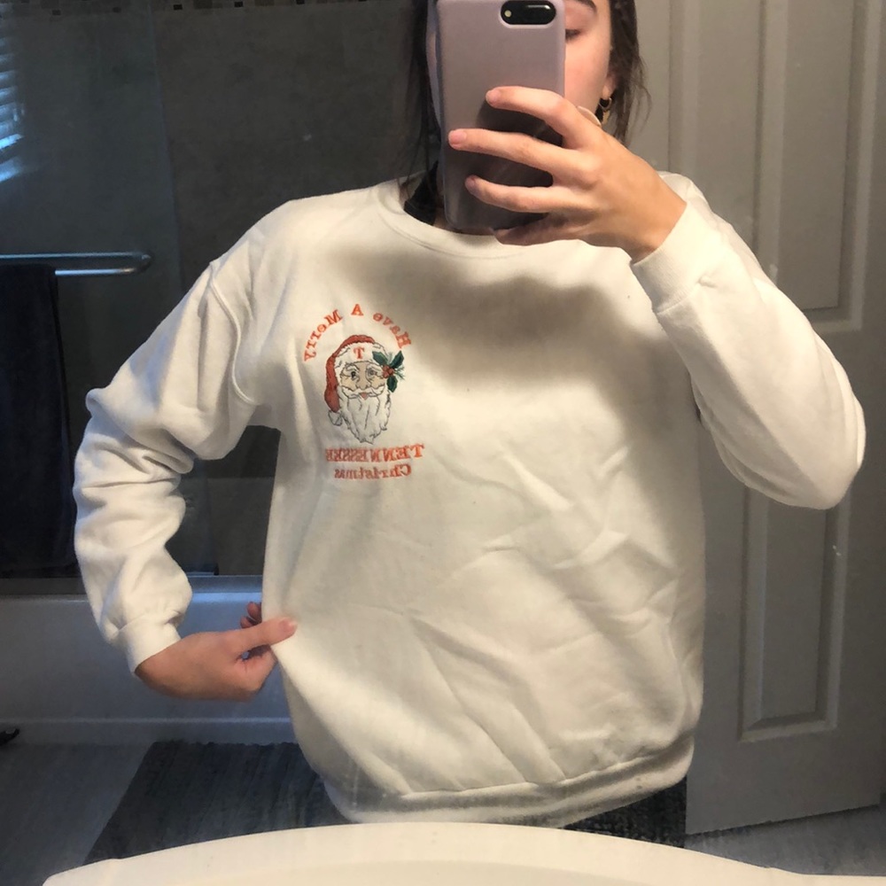 small white tennessee christmas crewneck UT